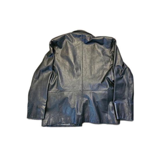 Vintage 90's Womens GAP Genuine Leather Jacket Shell Size Large - Picture 11 of 14